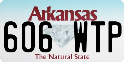 AR license plate 606WTP