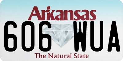 AR license plate 606WUA