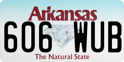 AR license plate 606WUB