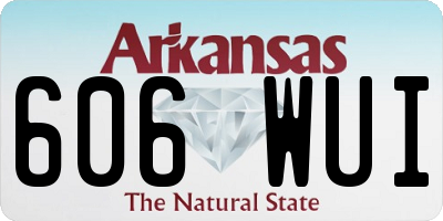AR license plate 606WUI