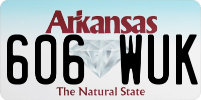 AR license plate 606WUK