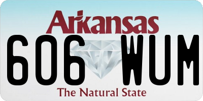 AR license plate 606WUM