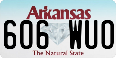 AR license plate 606WUO