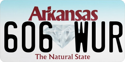AR license plate 606WUR