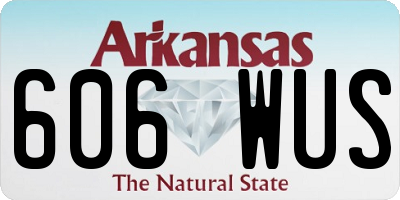 AR license plate 606WUS