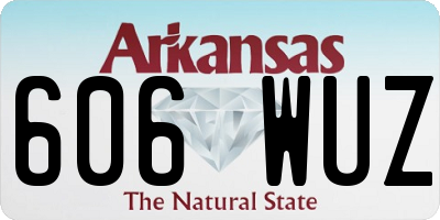 AR license plate 606WUZ