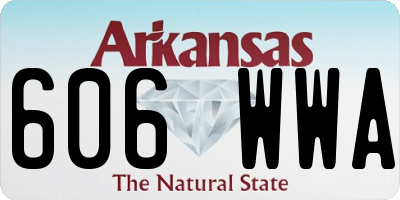 AR license plate 606WWA