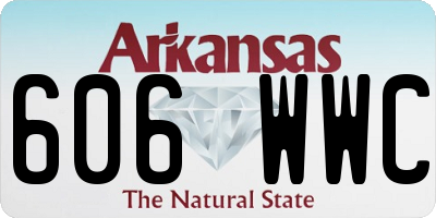 AR license plate 606WWC