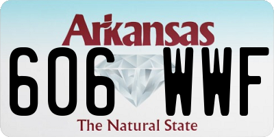 AR license plate 606WWF