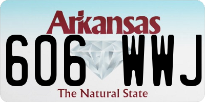 AR license plate 606WWJ