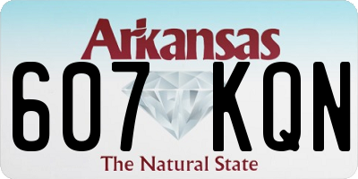 AR license plate 607KQN