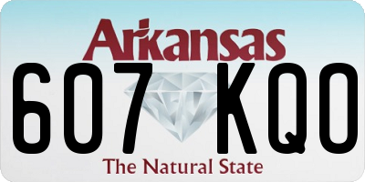 AR license plate 607KQO