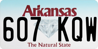 AR license plate 607KQW