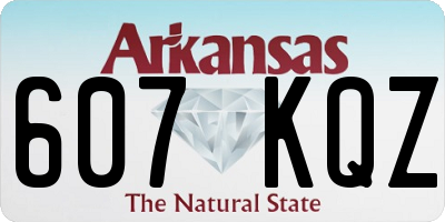 AR license plate 607KQZ