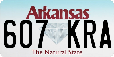 AR license plate 607KRA