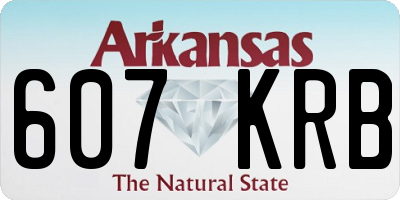 AR license plate 607KRB