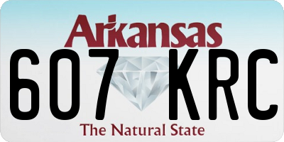 AR license plate 607KRC