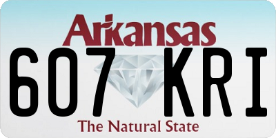 AR license plate 607KRI