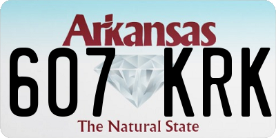 AR license plate 607KRK