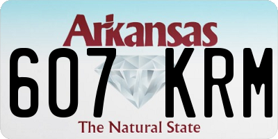 AR license plate 607KRM