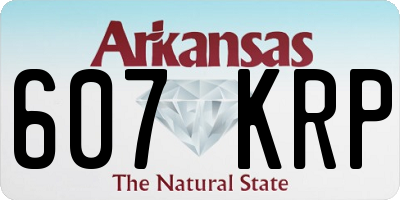 AR license plate 607KRP