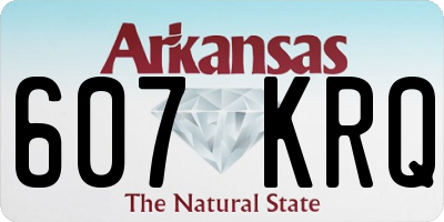 AR license plate 607KRQ