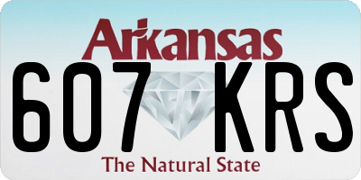 AR license plate 607KRS