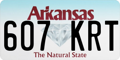 AR license plate 607KRT