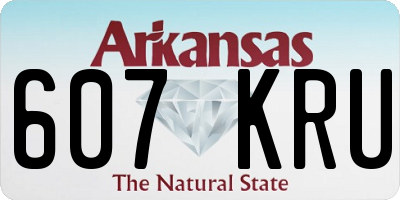 AR license plate 607KRU