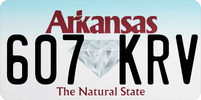 AR license plate 607KRV