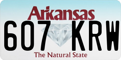 AR license plate 607KRW
