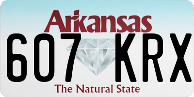 AR license plate 607KRX
