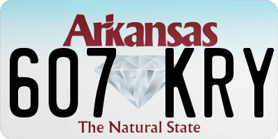 AR license plate 607KRY