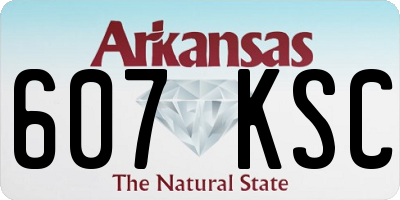 AR license plate 607KSC