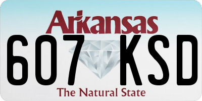 AR license plate 607KSD