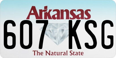 AR license plate 607KSG