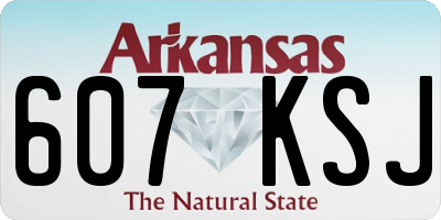 AR license plate 607KSJ