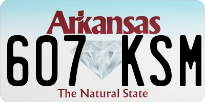AR license plate 607KSM