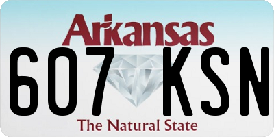 AR license plate 607KSN
