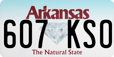 AR license plate 607KSO