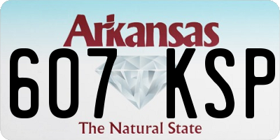 AR license plate 607KSP
