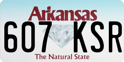 AR license plate 607KSR