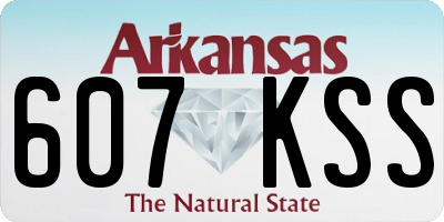 AR license plate 607KSS