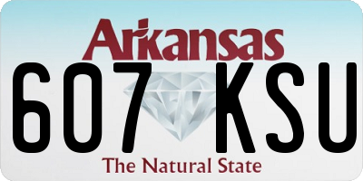 AR license plate 607KSU