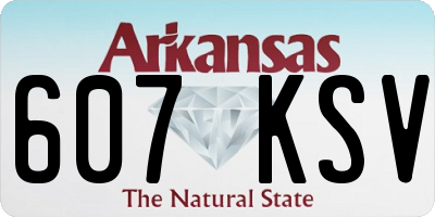AR license plate 607KSV