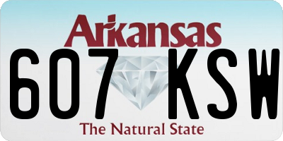 AR license plate 607KSW