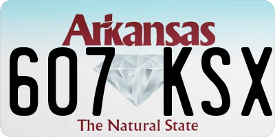 AR license plate 607KSX
