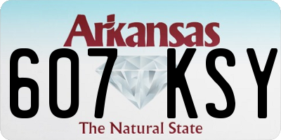AR license plate 607KSY