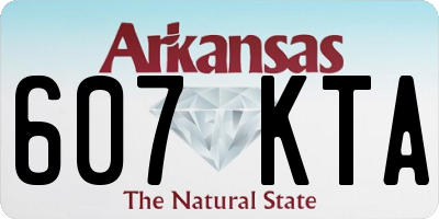 AR license plate 607KTA