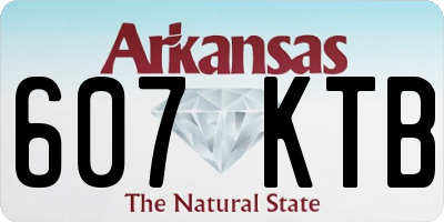 AR license plate 607KTB